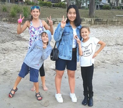 Kim, Michael, Amy and especially Ruby (host sister)